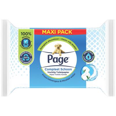 Page Vochtig toiletpapier compleet schoon