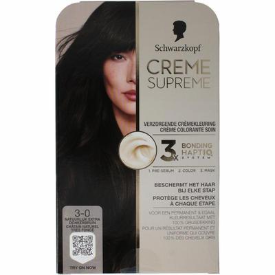 Schwarzkopf Creme supreme 3-0 donker bruin