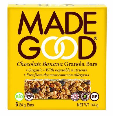 Madegood Granolarepen met chocolade en banaan