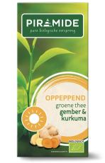 Piramide Oppeppend groene thee gember & curcuma bio Piramide Oppeppend groene thee gember & curcuma bio