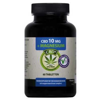 Jacob Hooy CBD tabletten 10mg + magnesium citraat 200mg 60st