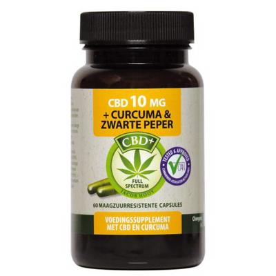 Jacob Hooy CBD capsules 10mg curcuma+zwarte peper 60st