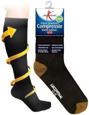 Koper compressie steunsok maat 42-47 zwart