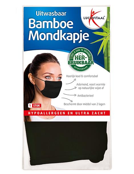 Bamboe mondkapje zwart
