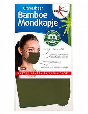 Lucovitaal Bamboe mondkapje groen