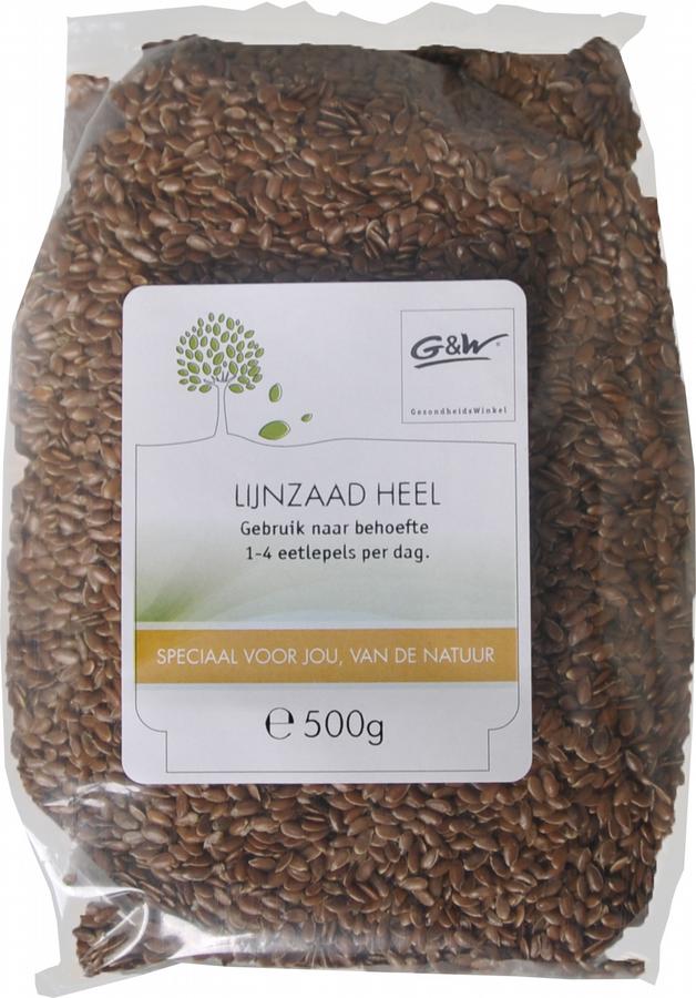 Lijnzaad heel zak 500 gram