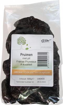 G&W Pruimen met pit zak 500 gram
