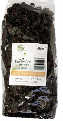 G&W Rozijn jumbo blauw zak 500 gram