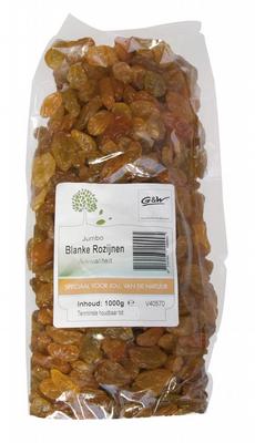 G&W Rozijn jumbo blank zak 1000g
