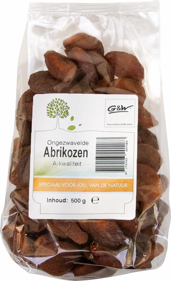 Abrikozen ongezwaveld zak 500 gram
