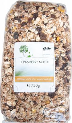 G&W Muesli vruchten met cranbe 750 gram