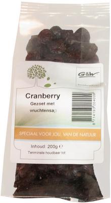 G&W Cranberry gezoet vruchtsap 200 gram