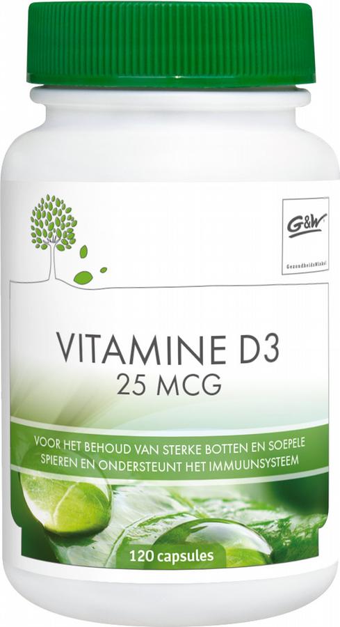 gezond en wel vitamine d3 25 mcg 120 caps