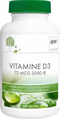 G&W vit d3 75mcg 3000ie 365cp