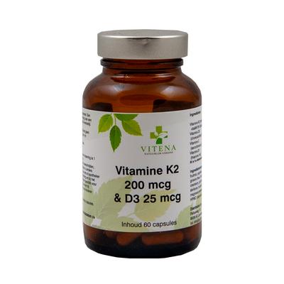 VITENA vitamine k2 (menaquinon-7) 200 mcg & d3 25mcg