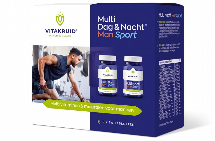Vitakruid Multi dag & nacht man sport 30tb