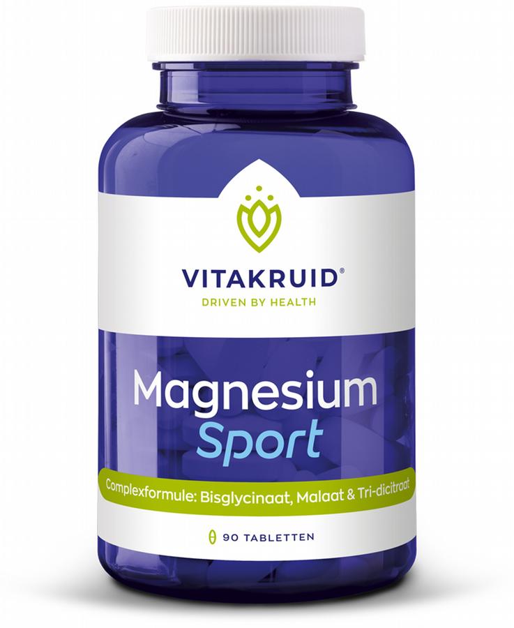 Vitakruid Magnesium sport bisglycinaat malaat tri-dicitraat