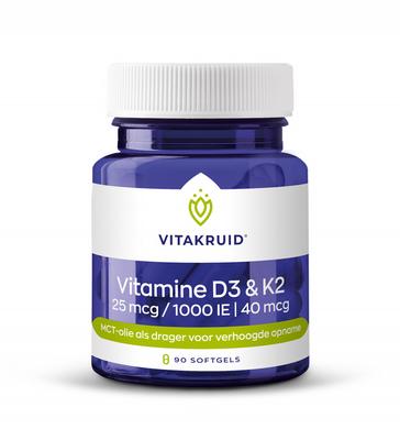 Vitakruid Vitakruid Vitamine D3 & K2 in MCT-olie voor verhoogde opname