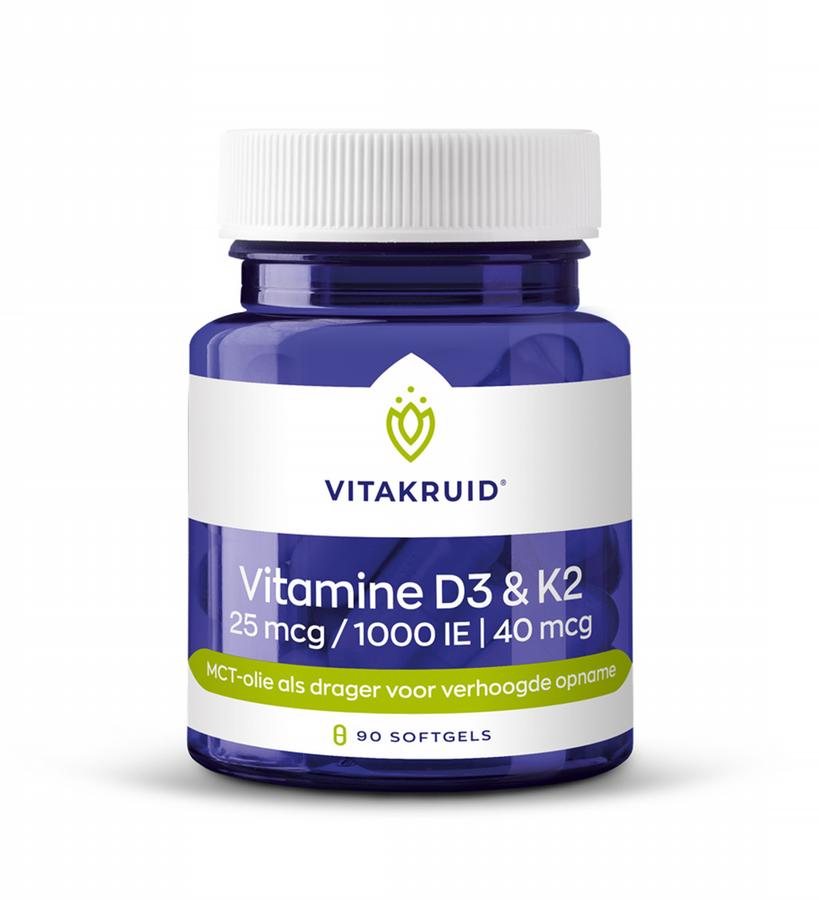 Vitakruid Vitamine D3 & K2 in MCT-olie voor verhoogde opname