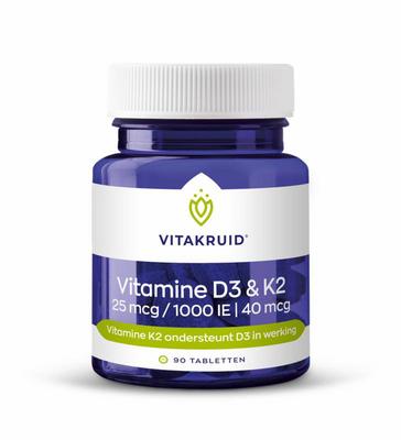 Vitakruid Vitakruid Vitamine D3 25mcg & K2 40mcg
