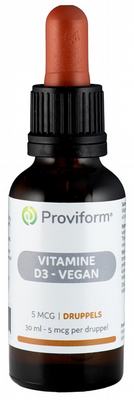 Proviform Vitamine D3 5mcg vegan druppels Proviform Vitamine D3 5mcg vegan druppels