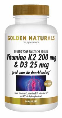 Golden Naturals Vitamine K2 200mcg & D3 25mcg