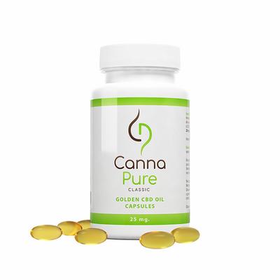 CANNAPURE canna pure golden cdb oil capsules 25 mg