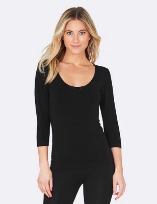 Boody Basic 3/4 sleeve top-black / s