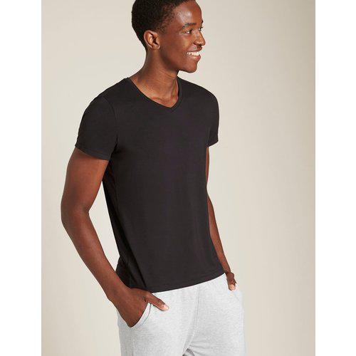 men's v - neck t-shirt black m 1st m