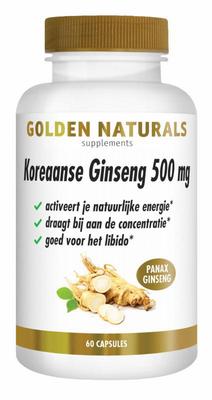 Golden Naturals Koreaanse ginseng 500mg