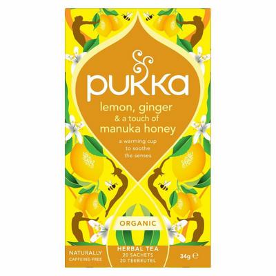 Pukka Lemon ginger touch of Manuka honey bio