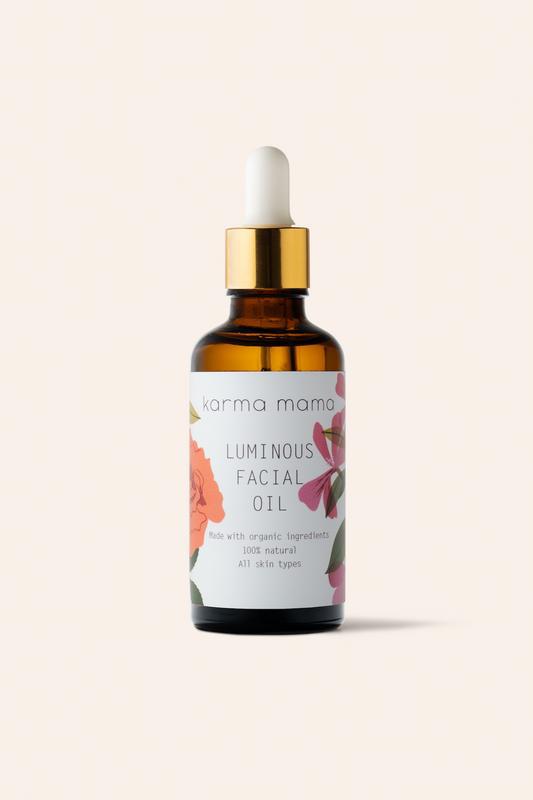 Luminous facial oil
