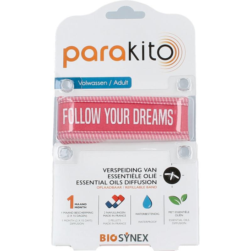 Anti mug armband volwassenen fuchsia