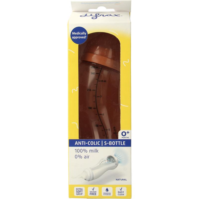 S-Fles natural bruin 250ml