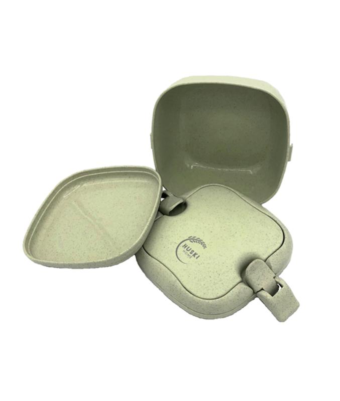 Rice husk lunch box pistachio