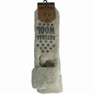 Apollo Slofsok anti slip unisex grijs/beige maat 43-46