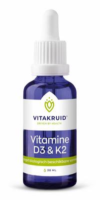Vitakruid Vitakruid Vitamine D3 & K2 (MenaQ7) met druppelpipet