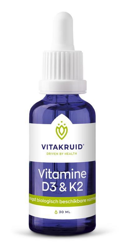 Vitakruid Vitamine D3 & K2 (MenaQ7) met druppelpipet