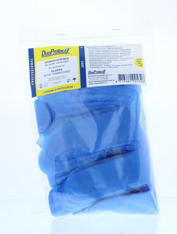 Wegwerphandschoenen ruw blauw