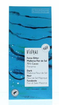 Vivani Chocolade puur 75% Panama fleur de sel bio