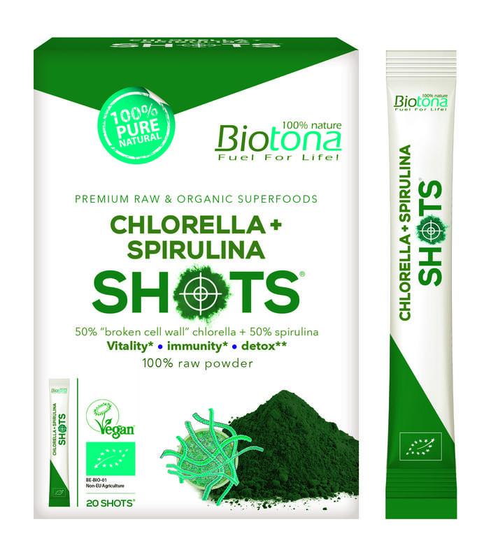 Chlorella spirulina shots 2.2 gram bio