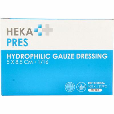 Hekapres Gaaskompres hydrofiel 5 x 8.5