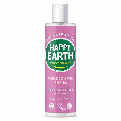 Happy Earth Pure deodorant spray lavender ylang refill