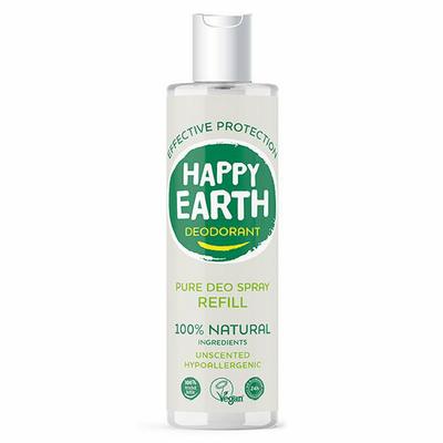 Happy Earth Pure deodorant spray unscented refill
