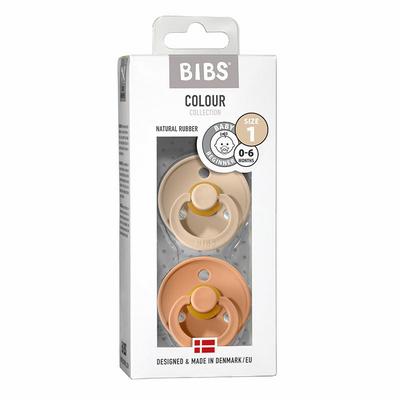 Bibs Fopspeen maat 1 - vanilla/peach 2pack