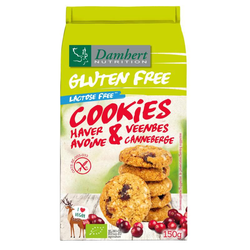 Haverkoekjes cranberry glutenvrij bio