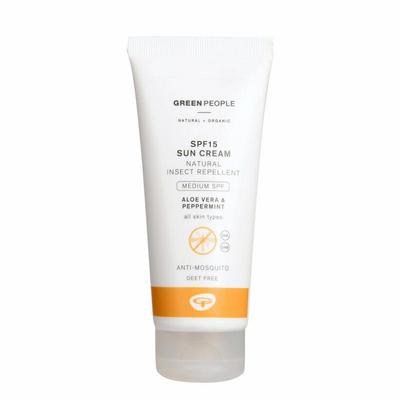 Green People Suncream natural insect repellent SFP15