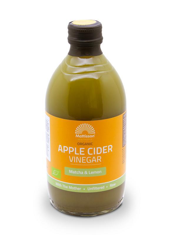 Organic apple cider vinegar matcha lemon bio