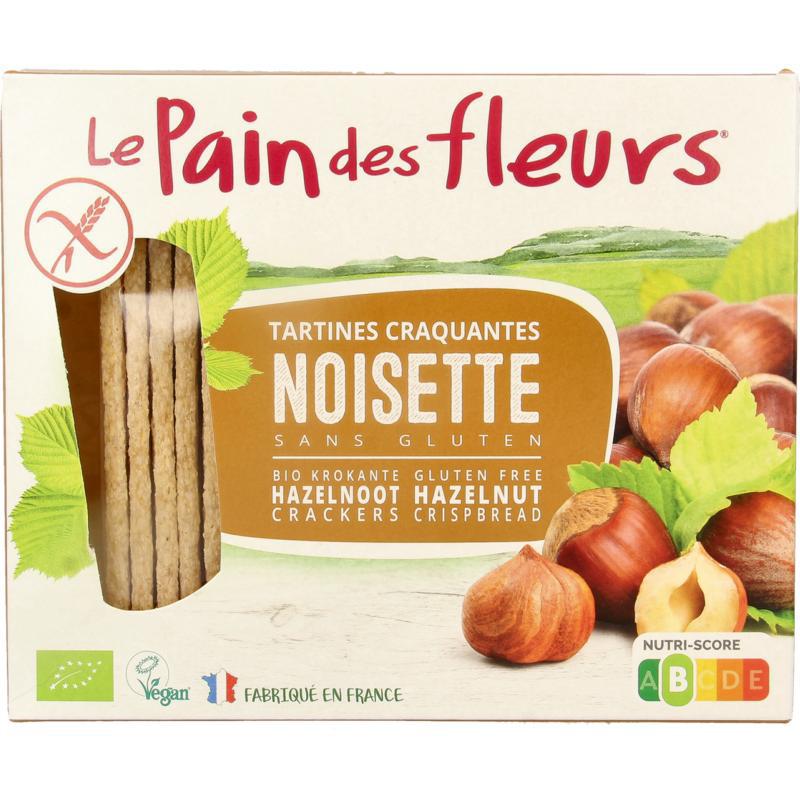Krokante bio crackers met hazelnoot glutenvrij