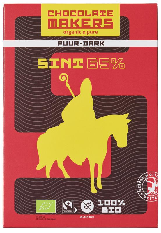 Sint letter 65% puur bio